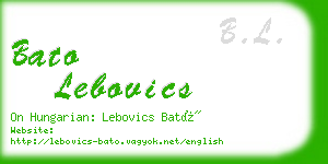 bato lebovics business card